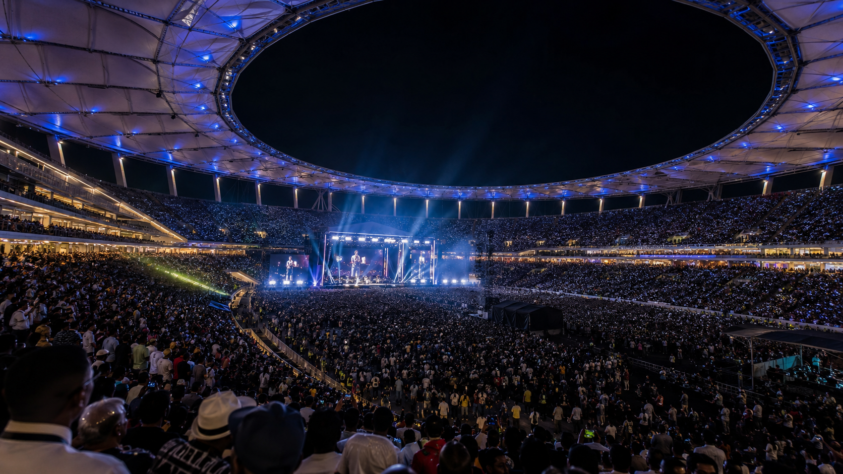 Night concert concept inside Kgatleng Arena