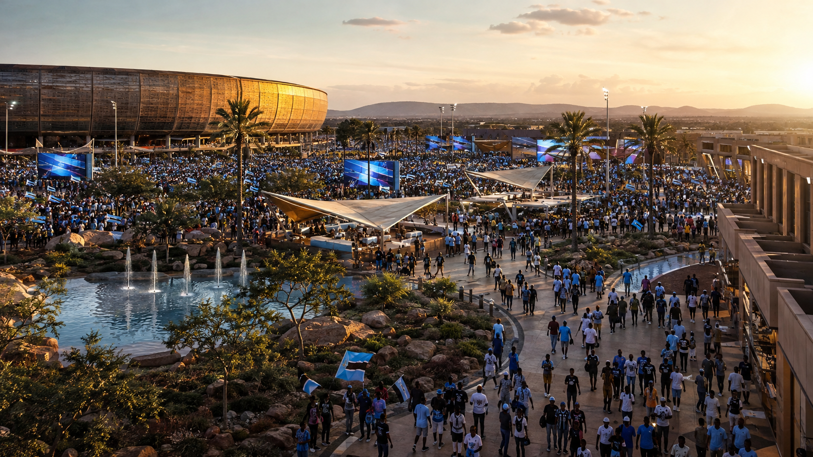 Event plaza and fan zone concept