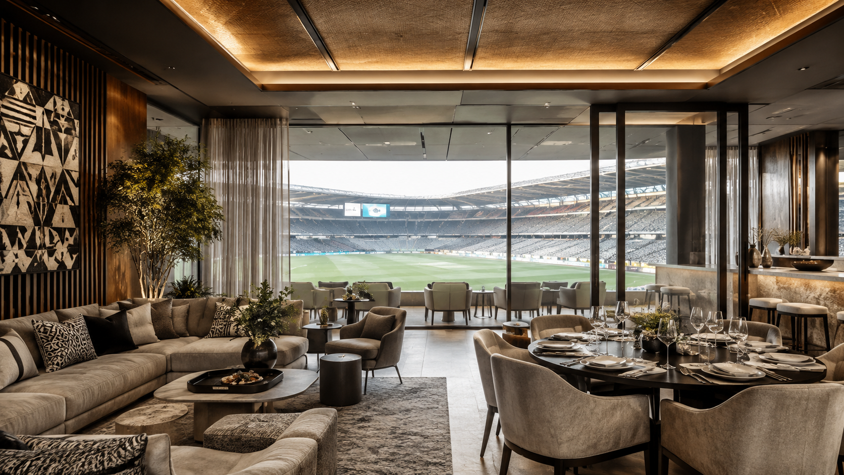 Premium stadium hospitality suite concept